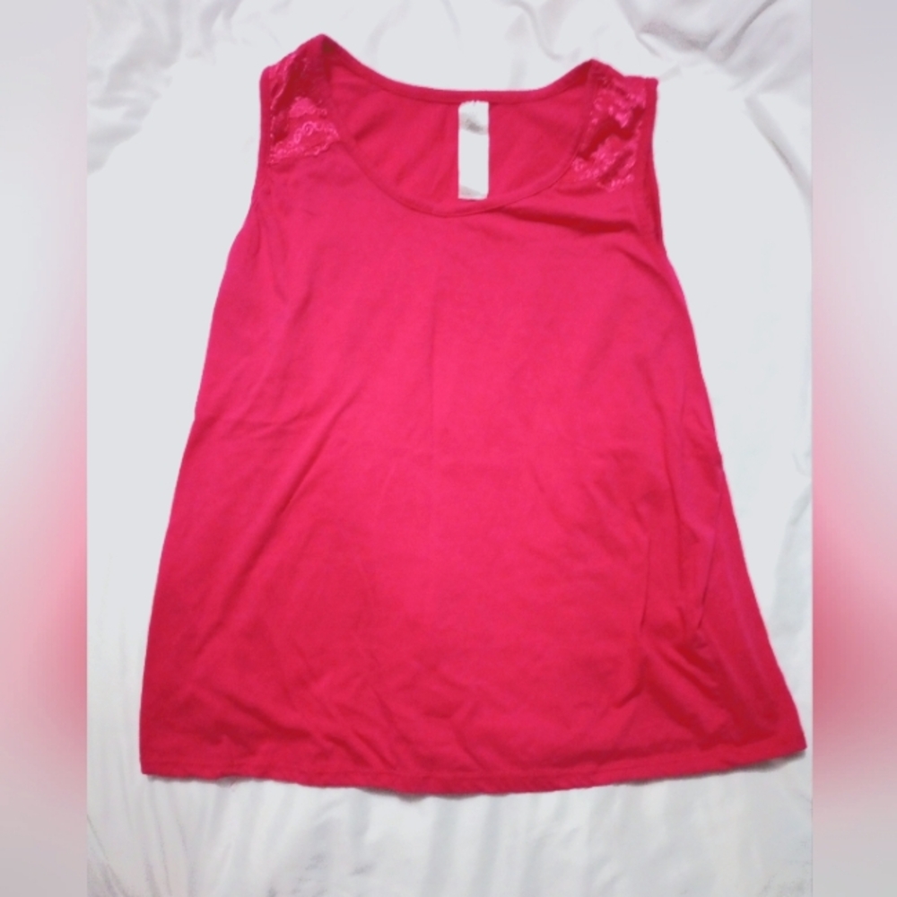 Women's Pink Sleeveless Top